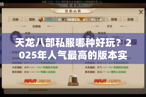 天龙八部私服哪种好玩?2025年人气最高的版本实测推荐 天龙八部私服哪种好玩?2025年人气最高的版本实测推荐
