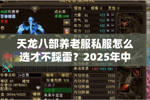 天龙八部养老服私服怎么选才不踩雷?2025年中实测推荐 天龙八部养老服私服怎么选才不踩雷?2025年中实测推荐