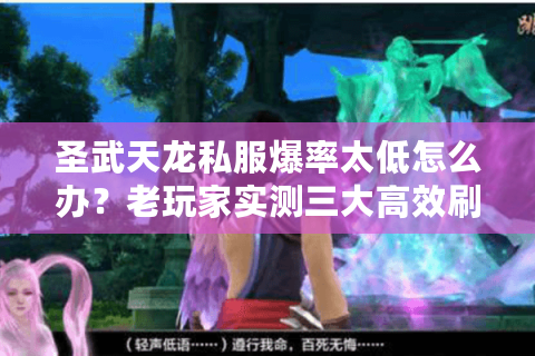 圣武天龙私服爆率太低怎么办?老玩家实测三大高效刷装路线 圣武天龙私服爆率太低怎么办?老玩家实测三大高效刷装路线