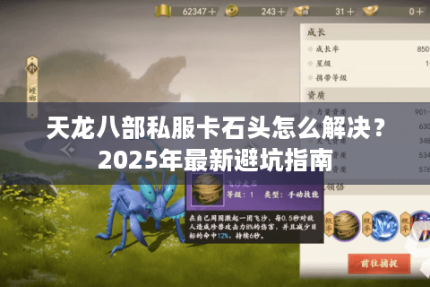 天龙八部私服卡石头怎么解决？2025年最新避坑指南