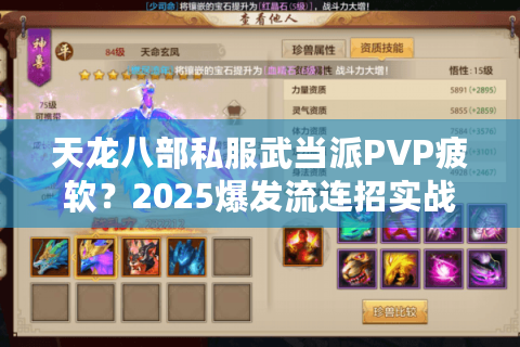天龙八部私服武当派PVP疲软?2025爆发流连招实战攻略 天龙八部私服武当派PVP疲软?2025爆发流连招实战攻略