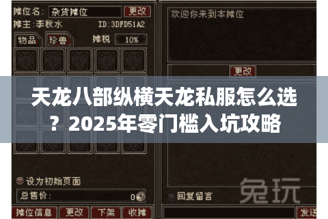 天龙八部纵横天龙私服怎么选?2025年零门槛入坑攻略 天龙八部纵横天龙私服怎么选?2025年零门槛入坑攻略