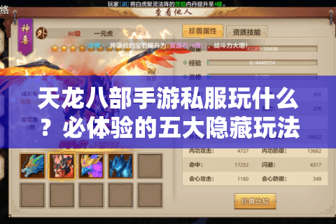 天龙八部手游私服玩什么？必体验的五大隐藏玩法揭秘