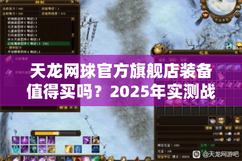 天龙网球官方旗舰店装备值得买吗？2025年实测战力提升攻略