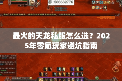 最火的天龙私服怎么选？2025年零氪玩家避坑指南