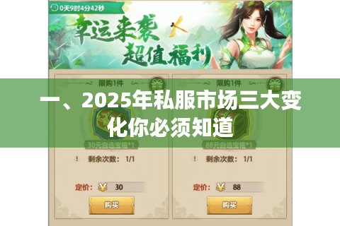 一、2025年私服市场三大变化你必须知道 一、2025年私服市场三大变化你必须知道