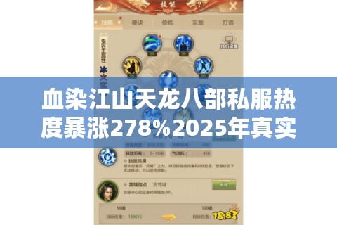 血染江山天龙八部私服热度暴涨278%2025年真实数据解析 血染江山天龙八部私服热度暴涨278%2025年真实数据解析