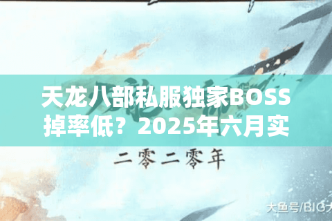 天龙八部私服独家BOSS掉率低?2025年六月实测三大版本隐藏机制 天龙八部私服独家BOSS掉率低?2025年六月实测三大版本隐藏机制