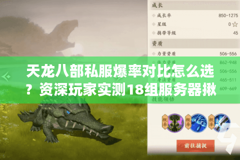 天龙八部私服爆率对比怎么选?资深玩家实测18组服务器揪出猫腻 天龙八部私服爆率对比怎么选?资深玩家实测18组服务器揪出猫腻