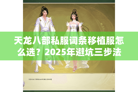 天龙八部私服词条移植服怎么选?2025年避坑三步法实测有效 天龙八部私服词条移植服怎么选?2025年避坑三步法实测有效