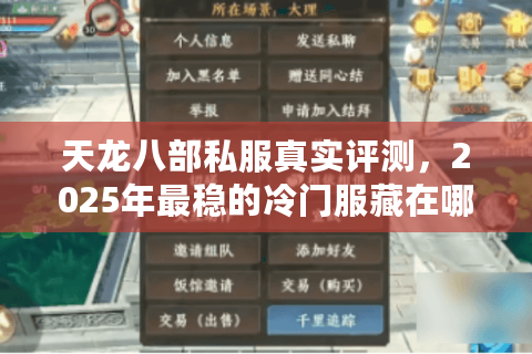 天龙八部私服真实评测,2025年最稳的冷门服藏在哪里? 天龙八部私服真实评测,2025年最稳的冷门服藏在哪里?