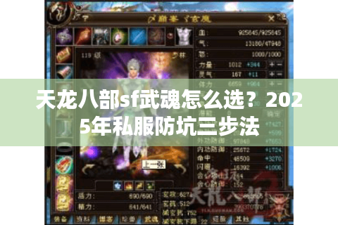 天龙八部sf武魂怎么选?2025年私服防坑三步法 天龙八部sf武魂怎么选?2025年私服防坑三步法