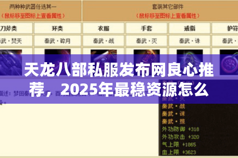 天龙八部私服发布网良心推荐,2025年最稳资源怎么选? 天龙八部私服发布网良心推荐,2025年最稳资源怎么选?