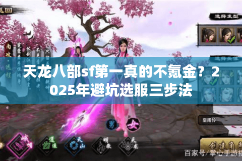天龙八部sf第一真的不氪金？2025年避坑选服三步法
