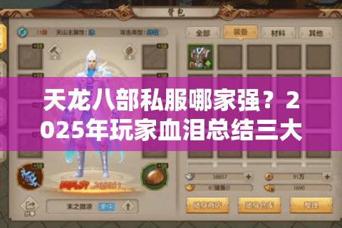 天龙八部私服哪家强?2025年玩家血泪总结三大避坑法则 天龙八部私服哪家强?2025年玩家血泪总结三大避坑法则