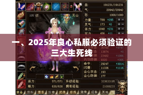 一、2025年良心私服必须验证的三大生死线 一、2025年良心私服必须验证的三大生死线