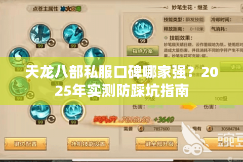 天龙八部私服口碑哪家强?2025年实测防踩坑指南 天龙八部私服口碑哪家强?2025年实测防踩坑指南