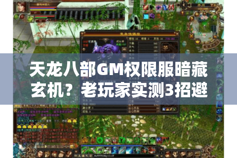 天龙八部GM权限服暗藏玄机?老玩家实测3招避开99%假授权 天龙八部GM权限服暗藏玄机?老玩家实测3招避开99%假授权