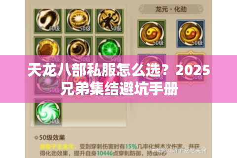 天龙八部私服怎么选?2025兄弟集结避坑手册 天龙八部私服怎么选?2025兄弟集结避坑手册