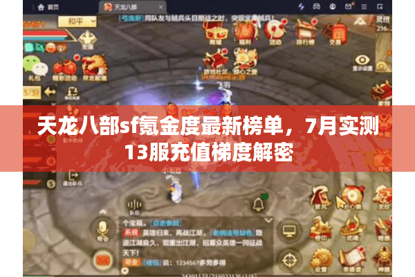 天龙八部sf氪金度最新榜单,7月实测13服充值梯度解密 天龙八部sf氪金度最新榜单,7月实测13服充值梯度解密