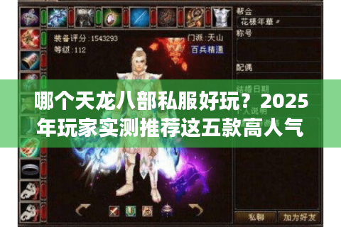 哪个天龙八部私服好玩?2025年玩家实测推荐这五款高人气版本 哪个天龙八部私服好玩?2025年玩家实测推荐这五款高人气版本