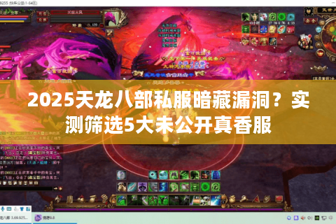 2025天龙八部私服暗藏漏洞?实测筛选5大未公开真香服 2025天龙八部私服暗藏漏洞?实测筛选5大未公开真香服