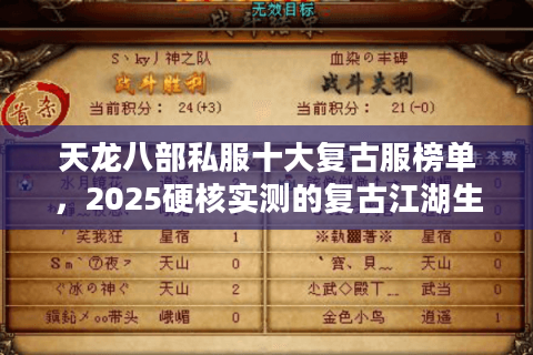 天龙八部私服十大复古服榜单，2025硬核实测的复古江湖生存手册