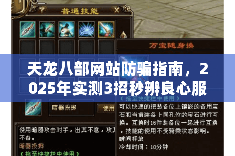 天龙八部网站防骗指南,2025年实测3招秒辨良心服 天龙八部网站防骗指南,2025年实测3招秒辨良心服