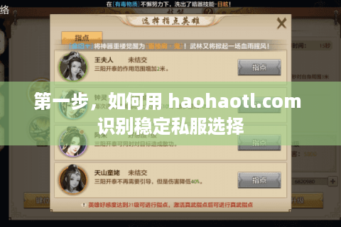 第一步,如何用 haohaotl.com 识别稳定私服选择 第一步,如何用 haohaotl.com 识别稳定私服选择