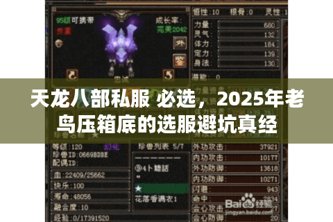 天龙八部私服 必选,2025年老鸟压箱底的选服避坑真经 天龙八部私服 必选,2025年老鸟压箱底的选服避坑真经