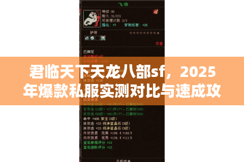 君临天下天龙八部sf,2025年爆款私服实测对比与速成攻略 君临天下天龙八部sf,2025年爆款私服实测对比与速成攻略