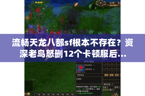 流畅天龙八部sf根本不存在？资深老鸟怒删12个卡顿服后…