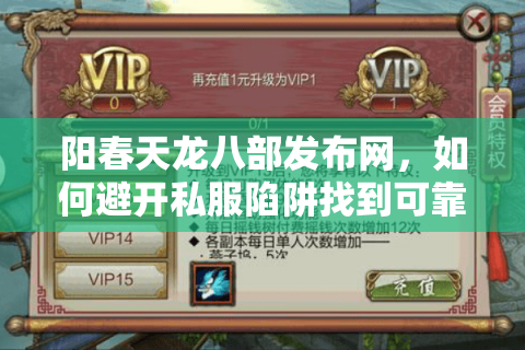 阳春天龙八部发布网，如何避开私服陷阱找到可靠资源站？