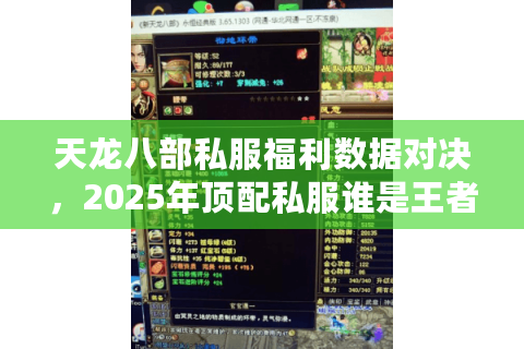 天龙八部私服福利数据对决，2025年顶配私服谁是王者？