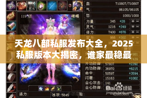天龙八部私服发布大全，2025私服版本大揭密，谁家最稳最爽？