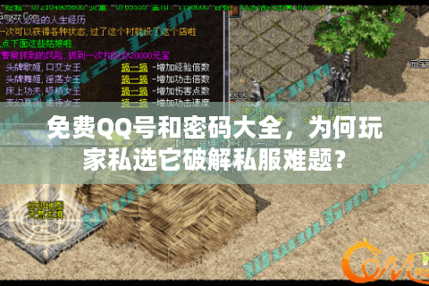 免费QQ号和密码大全,为何玩家私选它破解私服难题? 免费QQ号和密码大全,为何玩家私选它破解私服难题?