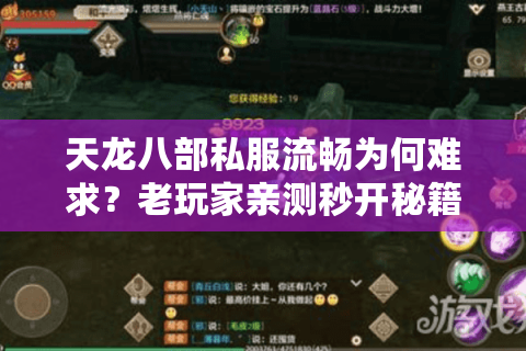 天龙八部私服流畅为何难求?老玩家亲测秒开秘籍揭秘 天龙八部私服流畅为何难求?老玩家亲测秒开秘籍揭秘