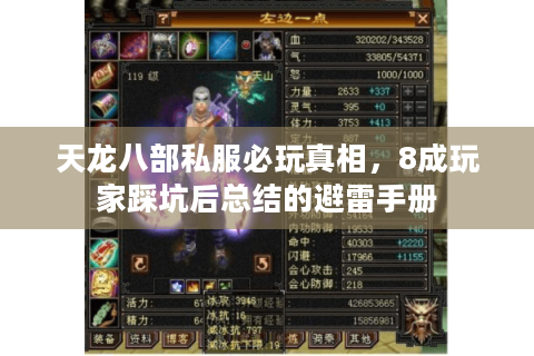 天龙八部私服必玩真相,8成玩家踩坑后总结的避雷手册 天龙八部私服必玩真相,8成玩家踩坑后总结的避雷手册