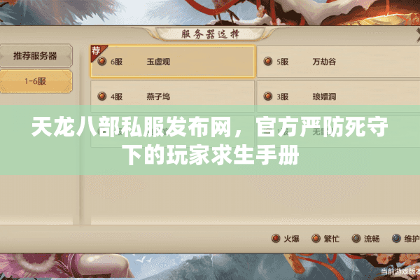 天龙八部私服发布网,官方严防死守下的玩家求生手册 天龙八部私服发布网,官方严防死守下的玩家求生手册