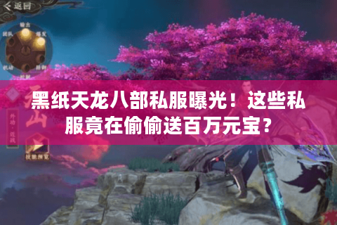 黑纸天龙八部私服曝光!这些私服竟在偷偷送百万元宝? 黑纸天龙八部私服曝光!这些私服竟在偷偷送百万元宝?
