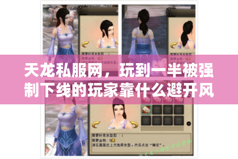 天龙私服网,玩到一半被强制下线的玩家靠什么避开风险? 天龙私服网,玩到一半被强制下线的玩家靠什么避开风险?