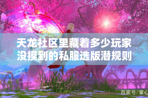 天龙社区里藏着多少玩家没摸到的私服选版潜规则? 天龙社区里藏着多少玩家没摸到的私服选版潜规则?