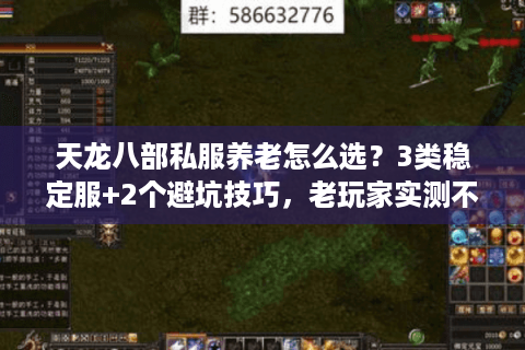 天龙八部私服养老怎么选？3类稳定服+2个避坑技巧，老玩家实测不踩雷