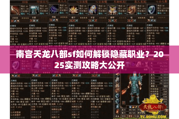 南宫天龙八部sf如何解锁隐藏职业?2025实测攻略大公开 南宫天龙八部sf如何解锁隐藏职业?2025实测攻略大公开