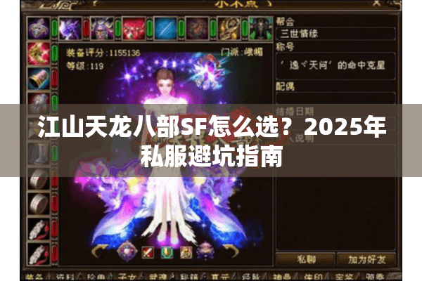 江山天龙八部SF怎么选?2025年私服避坑指南 江山天龙八部SF怎么选?2025年私服避坑指南