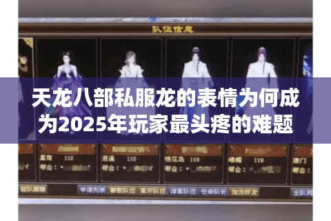 天龙八部私服龙的表情为何成为2025年玩家最头疼的难题? 天龙八部私服龙的表情为何成为2025年玩家最头疼的难题?