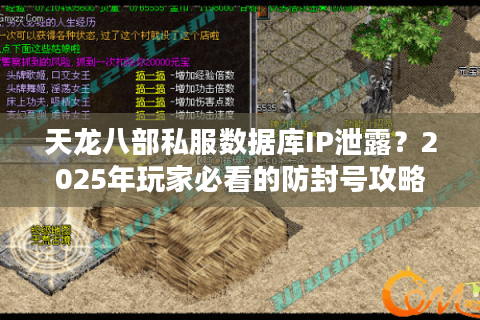 天龙八部私服数据库IP泄露?2025年玩家必看的防封号攻略 天龙八部私服数据库IP泄露?2025年玩家必看的防封号攻略