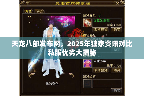 天龙八部发布网，2025年独家资讯对比私服优劣大揭秘