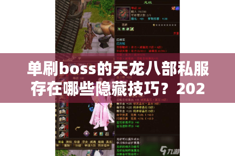 单刷boss的天龙八部私服存在哪些隐藏技巧?2025最新攻略揭秘 单刷boss的天龙八部私服存在哪些隐藏技巧?2025最新攻略揭秘