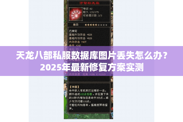 天龙八部私服数据库图片丢失怎么办?2025年最新修复方案实测 天龙八部私服数据库图片丢失怎么办?2025年最新修复方案实测